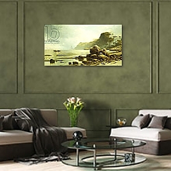 «Low Tide, Southhead, Grand Manan Island,» в интерьере в классическом стиле в фиолетовых тонах «Low Tide, Southhead, Grand Manan Island,» в интерьере в классическом стиле в фиолетовых тонах