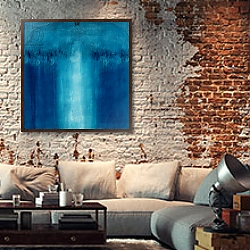 «Untitled blue painting, 1995» в интерьере кабинета в стиле лофт над столом «Untitled blue painting, 1995» в интерьере кабинета в стиле лофт над столом