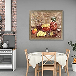 «Still life with pineapples, 1938» в интерьере кухни над обеденным столом «Still life with pineapples, 1938» в интерьере кухни над обеденным столом