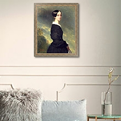 «Portrait of Francisca Caroline de Braganca 1844» в интерьере в классическом стиле в светлых тонах «Portrait of Francisca Caroline de Braganca 1844» в интерьере в классическом стиле в светлых тонах