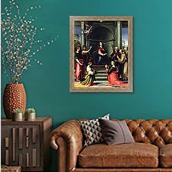 «The Annunciation with Saints, 1515» в интерьере в классическом стиле над столом «The Annunciation with Saints, 1515» в интерьере в классическом стиле над столом