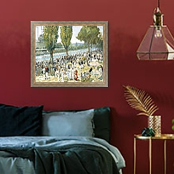 «Henley, 1934» в интерьере спальни с акцентной стеной «Henley, 1934» в интерьере спальни с акцентной стеной