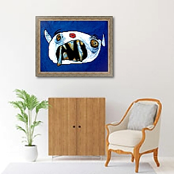 «Monster with long teeth» в интерьере в классическом стиле над комодом «Monster with long teeth» в интерьере в классическом стиле над комодом