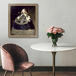 «Infanta Margarita in Blue, 1659» в интерьере в классическом стиле над креслом «Infanta Margarita in Blue, 1659» в интерьере в классическом стиле над креслом