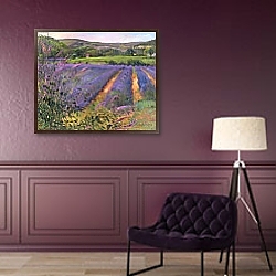 «Buddleia and Lavender Field, Montclus, 1993» в интерьере в классическом стиле над комодом «Buddleia and Lavender Field, Montclus, 1993» в интерьере в классическом стиле над комодом