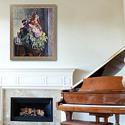 «Interior with Bouquet of Flowers; Interieur au Bouquet de Fleurs,» в интерьере классической гостиной над камином «Interior with Bouquet of Flowers; Interieur au Bouquet de Fleurs,» в интерьере классической гостиной над камином