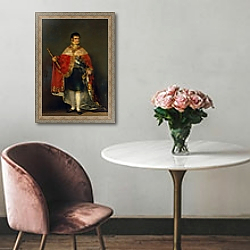 «Portrait of Ferdinand VII 1814» в интерьере в классическом стиле над креслом «Portrait of Ferdinand VII 1814» в интерьере в классическом стиле над креслом