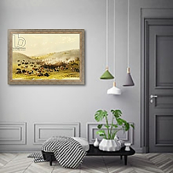 «Buffalo Hunt, Surround, c.1832» в интерьере коридора в классическом стиле «Buffalo Hunt, Surround, c.1832» в интерьере коридора в классическом стиле
