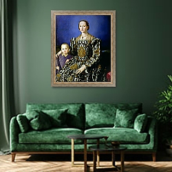 «Portrait of Eleanor of Toledo and her Son, Giovanni de Medici, c.1544-45» в интерьере в классическом стиле над столом «Portrait of Eleanor of Toledo and her Son, Giovanni de Medici, c.1544-45» в интерьере в классическом стиле над столом