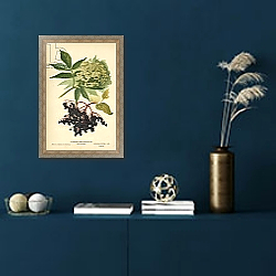 «Flowers and Berries of the Elder» в интерьере в классическом стиле в синих тонах «Flowers and Berries of the Elder» в интерьере в классическом стиле в синих тонах