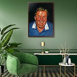 «Portrait of the Laughing Man, 1993» в интерьере коридора в классическом стиле «Portrait of the Laughing Man, 1993» в интерьере коридора в классическом стиле