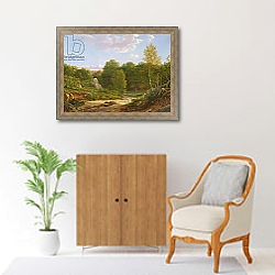 «View of Fontainebleau Forest, 1829» в интерьере столовой в классическом стиле «View of Fontainebleau Forest, 1829» в интерьере столовой в классическом стиле