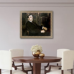 «French writer and diplomat Paul Claudel, 1919» в интерьере столовой в классическом стиле «French writer and diplomat Paul Claudel, 1919» в интерьере столовой в классическом стиле