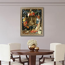 «Ecclesia Surrounded by Symbols of Vanity» в интерьере столовой в классическом стиле «Ecclesia Surrounded by Symbols of Vanity» в интерьере столовой в классическом стиле
