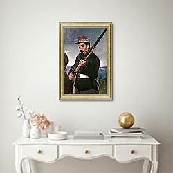 «Non Commissoned Officer holding his Rifle» в интерьере в классическом стиле над столом «Non Commissoned Officer holding his Rifle» в интерьере в классическом стиле над столом
