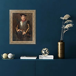 «Henry Stuart, Lord Darnley, Second Husband of Mary Queen of Scots» в интерьере в классическом стиле в синих тонах «Henry Stuart, Lord Darnley, Second Husband of Mary Queen of Scots» в интерьере в классическом стиле в синих тонах
