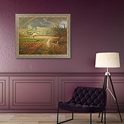 «Spring at Barbizon, 1868-73» в интерьере в классическом стиле над комодом «Spring at Barbizon, 1868-73» в интерьере в классическом стиле над комодом