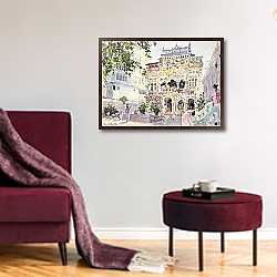 «House on the Hill, Bombay, 1991» в интерьере в классическом стиле в синих тонах «House on the Hill, Bombay, 1991» в интерьере в классическом стиле в синих тонах