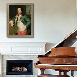«James Caulfield, 4th Viscount Charlemont c.1753-56» в интерьере в классическом стиле в синих тонах «James Caulfield, 4th Viscount Charlemont c.1753-56» в интерьере в классическом стиле в синих тонах