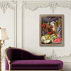 «The Discovery of the Body of Holofernes» в интерьере спальни с акцентной стеной «The Discovery of the Body of Holofernes» в интерьере спальни с акцентной стеной