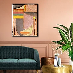 «Abstract Head: Parthenon, 1932» в интерьере классической гостиной над камином «Abstract Head: Parthenon, 1932» в интерьере классической гостиной над камином