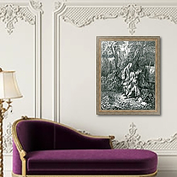 «Jean Antoine Watteau and his friend Monsieur de Julienne» в интерьере в классическом стиле над банкеткой «Jean Antoine Watteau and his friend Monsieur de Julienne» в интерьере в классическом стиле над банкеткой