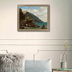 «View of Tangier from the Seashore, 1856-8» в интерьере в классическом стиле в светлых тонах «View of Tangier from the Seashore, 1856-8» в интерьере в классическом стиле в светлых тонах