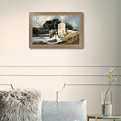 «The Abbey Mill, Knaresborough, c.1801» в интерьере в классическом стиле в светлых тонах «The Abbey Mill, Knaresborough, c.1801» в интерьере в классическом стиле в светлых тонах