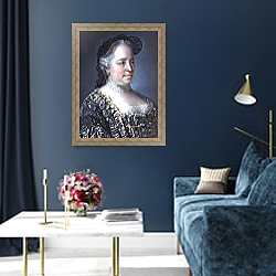 «Maria Theresa, Empress of Austria, 1762» в интерьере в классическом стиле в синих тонах «Maria Theresa, Empress of Austria, 1762» в интерьере в классическом стиле в синих тонах