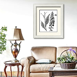 «Purple Foxglove or Common Foxglove or Lady's Glove or Digitalis purpurea, vintage engraving» в интерьере гостиной в стиле прованс «Purple Foxglove or Common Foxglove or Lady's Glove or Digitalis purpurea, vintage engraving» в интерьере гостиной в стиле прованс