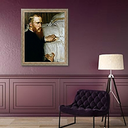 «Portrait of Dr Washington Epps, My Doctor, May 1885» в интерьере в классическом стиле в фиолетовых тонах «Portrait of Dr Washington Epps, My Doctor, May 1885» в интерьере в классическом стиле в фиолетовых тонах