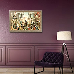 «Jesus entering Jerusalem» в интерьере в классическом стиле в фиолетовых тонах «Jesus entering Jerusalem» в интерьере в классическом стиле в фиолетовых тонах
