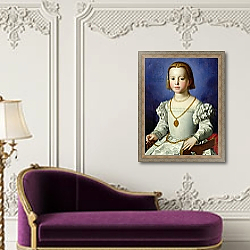 «Portrait of Bia de' Medici, c.1542» в интерьере в классическом стиле в светлых тонах «Portrait of Bia de' Medici, c.1542» в интерьере в классическом стиле в светлых тонах