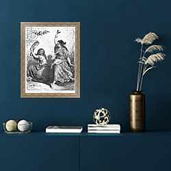 «Gitana from Granada dancing the zorongo» в интерьере в классическом стиле в синих тонах «Gitana from Granada dancing the zorongo» в интерьере в классическом стиле в синих тонах