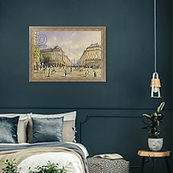 «La Rue de la Paix, Paris, 1886» в интерьере в классическом стиле над креслом «La Rue de la Paix, Paris, 1886» в интерьере в классическом стиле над креслом