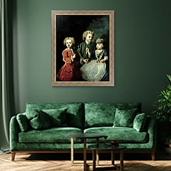«The Children of Councillor Barthold Heinrich Brockes» в интерьере классической гостиной над камином «The Children of Councillor Barthold Heinrich Brockes» в интерьере классической гостиной над камином