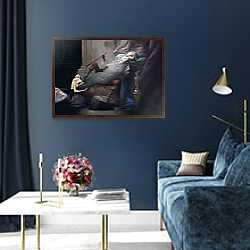 «And she beg him to leave her alive, from 'Bluebeard' by Charles Perrault» в интерьере в классическом стиле в светлых тонах «And she beg him to leave her alive, from 'Bluebeard' by Charles Perrault» в интерьере в классическом стиле в светлых тонах