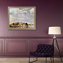 «Cows in a River, c.1650» в интерьере в классическом стиле в фиолетовых тонах «Cows in a River, c.1650» в интерьере в классическом стиле в фиолетовых тонах