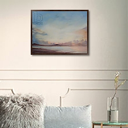 «Instow Beach, Separation of the tide, 2014» в интерьере в классическом стиле над банкеткой «Instow Beach, Separation of the tide, 2014» в интерьере в классическом стиле над банкеткой