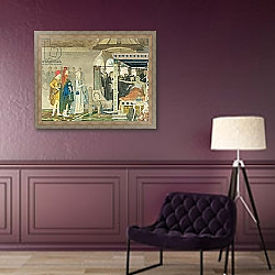 «Fredegonda at the Deathbed of Praetextatus» в интерьере в классическом стиле в фиолетовых тонах «Fredegonda at the Deathbed of Praetextatus» в интерьере в классическом стиле в фиолетовых тонах