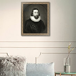 «John Winthrop, engraved by Charles William Sharpe» в интерьере в классическом стиле в светлых тонах «John Winthrop, engraved by Charles William Sharpe» в интерьере в классическом стиле в светлых тонах