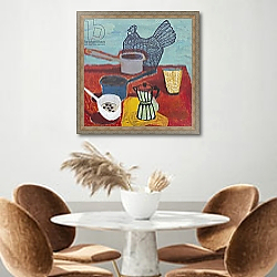 «Still life with chicken, 2015,» в интерьере кухни над кофейным столиком «Still life with chicken, 2015,» в интерьере кухни над кофейным столиком
