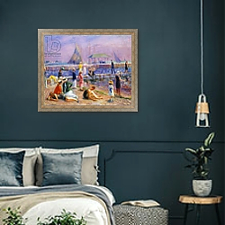 «Town Pier - Blue Point, Long Island,» в интерьере в классическом стиле в синих тонах «Town Pier - Blue Point, Long Island,» в интерьере в классическом стиле в синих тонах