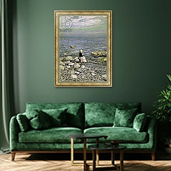 «On the Shore of the Black Sea, 1890s» в интерьере гостиной в классическом стиле над диваном «On the Shore of the Black Sea, 1890s» в интерьере гостиной в классическом стиле над диваном