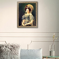 «Maria Christina de Bourbon-Sicile Queen of Spain, c.1829» в интерьере в классическом стиле в светлых тонах «Maria Christina de Bourbon-Sicile Queen of Spain, c.1829» в интерьере в классическом стиле в светлых тонах