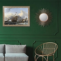 «The Eendracht and a Fleet of Dutch Men-of-war» в интерьере столовой в классическом стиле «The Eendracht and a Fleet of Dutch Men-of-war» в интерьере столовой в классическом стиле