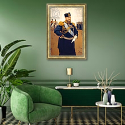 «Portrait of Tsar Alexander III, 1900» в интерьере в классическом стиле над комодом «Portrait of Tsar Alexander III, 1900» в интерьере в классическом стиле над комодом