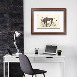 «Sable Antelope» в интерьере кабинета в черно-белых цветах