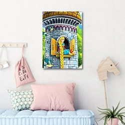 «Рапунцель 2» в интерьере детской комнаты для девочки в пастельных тонах