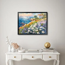 «Evening reflections in Provence» в интерьере в классическом стиле над столом